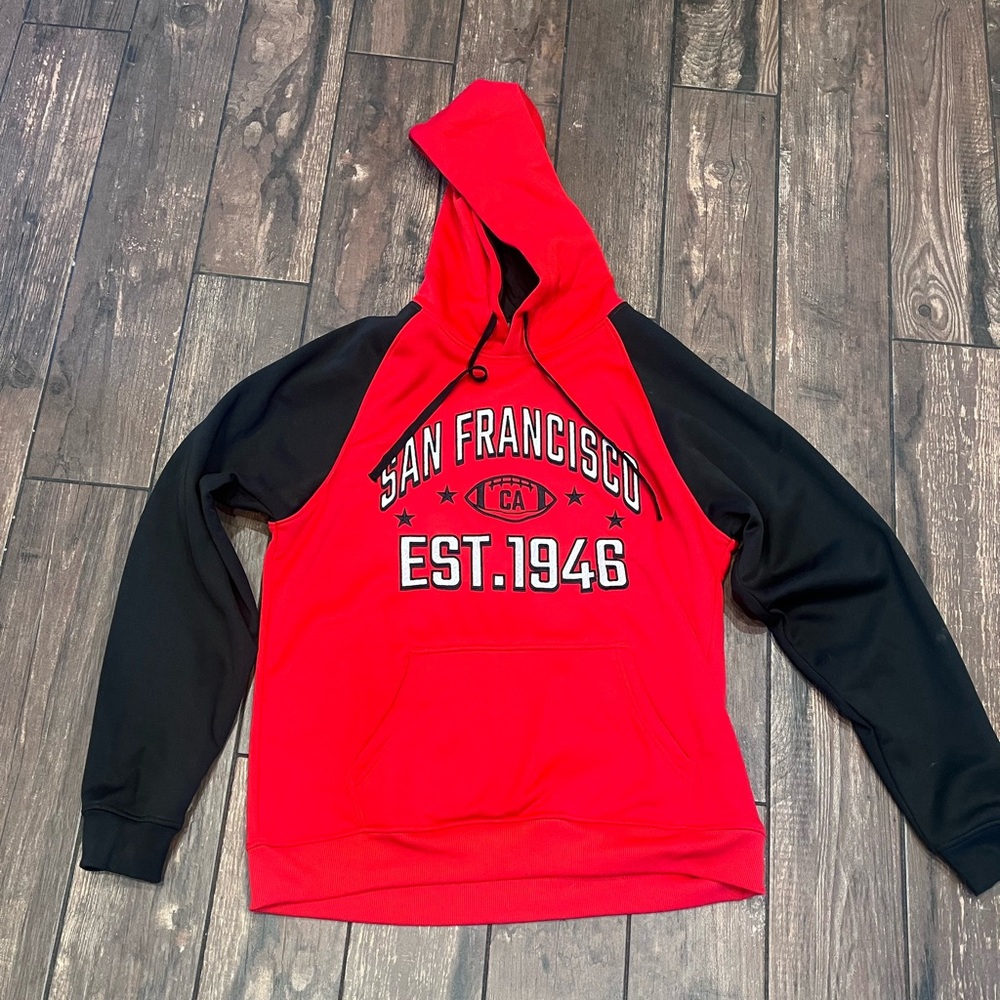 Red and Black NFL San Francisco 49ers Hoodie XL